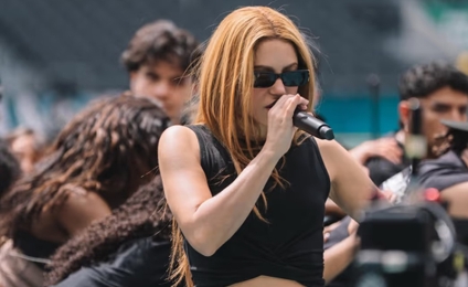 Shakira volvió a alentar a Argentina en el partido ante Cabo Verde
