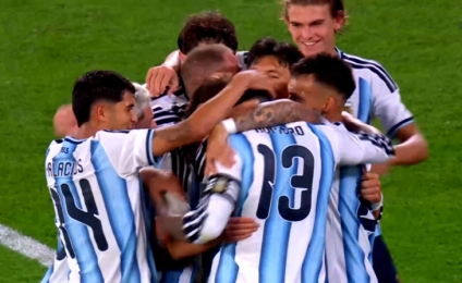 Sin Messi, la Selección argentina se floreó y goleó 4-0 a Bolivia en un amistoso internacional